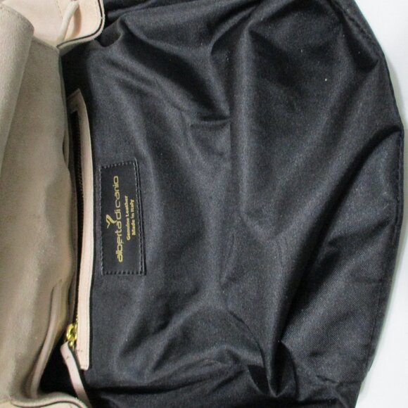 Alberta Di Canio Italian Suede Leather Bucket Bag Backpack #1121 - Picture 12 of 16